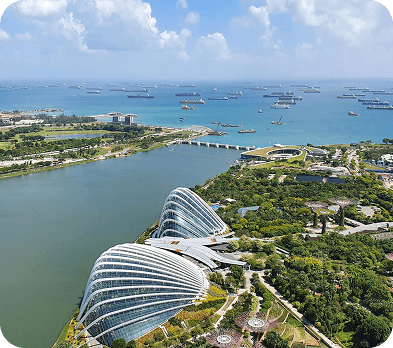 Paradise Destination island aerial view