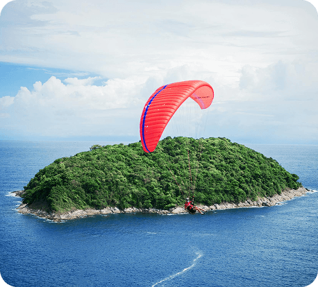 Paradise Destination paragliding adventure