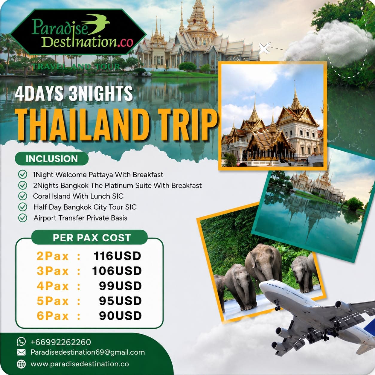 Thailand Tour Package | Pattaya & Bangkok – Paradise Destination