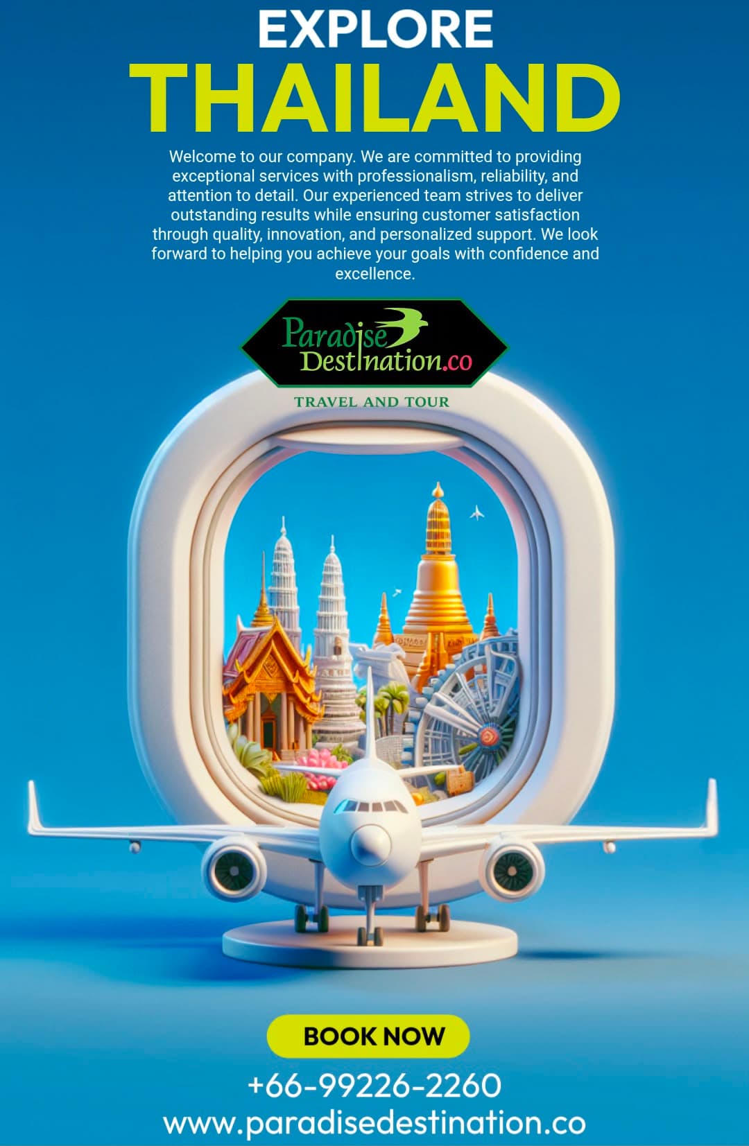 Welcome To Our Company Paradise Destination