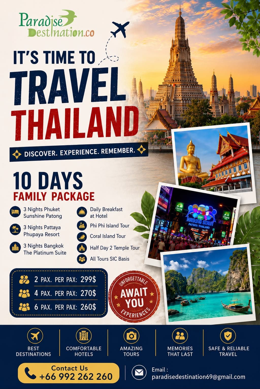10 Days - Thailand Family Package