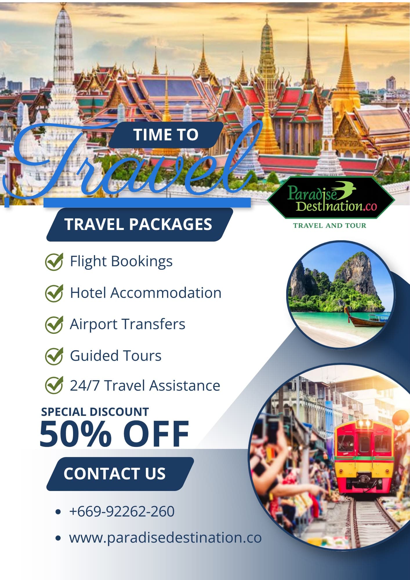 Time to Travel Thailand with Paradise Destination.