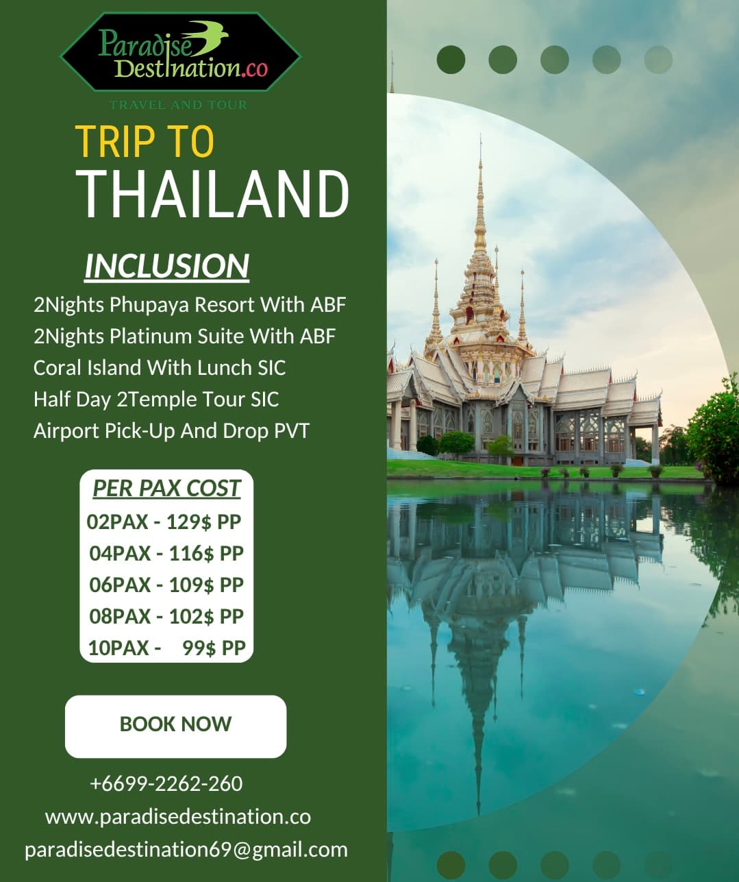 Thailand Tour Package 5 Days 4 Nights | Bangkok & Pattaya with Coral Island